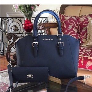 Michael Kors large Ciara leather satchel&wallet